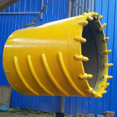سطل بشکه ای سنگی سخت Q355d با دندانه های گلوله ای