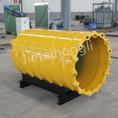 سطل بشکه ای OD800mm با دندانه های گلوله ای برای زمین سخت